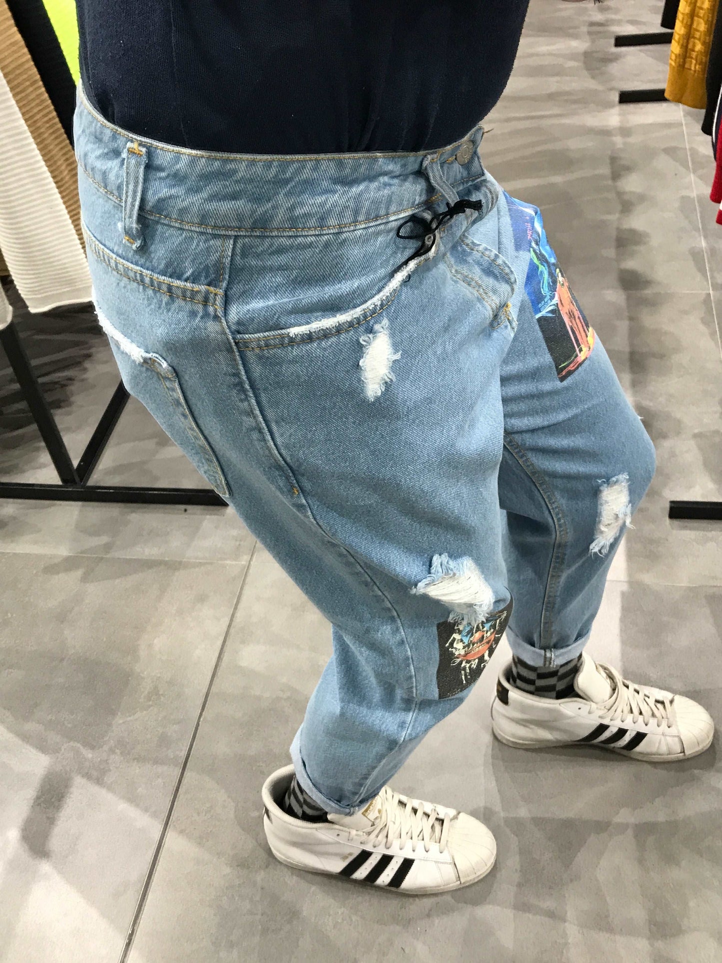 Jeans My Friends Joker vista posteriore denim Made in Italy
