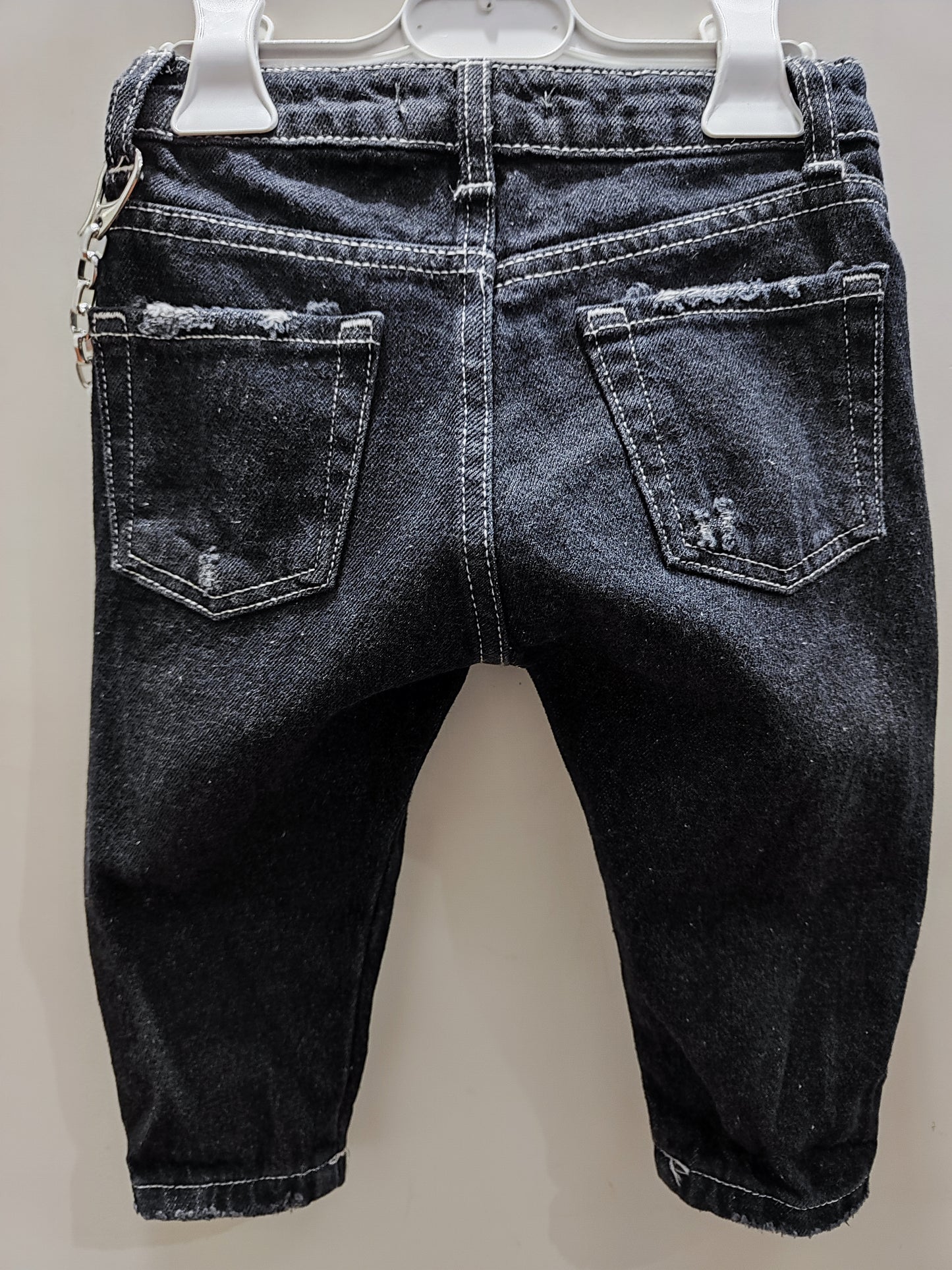 Jeans baby nero Made in Italy 12-36 mesi - vista posteriore