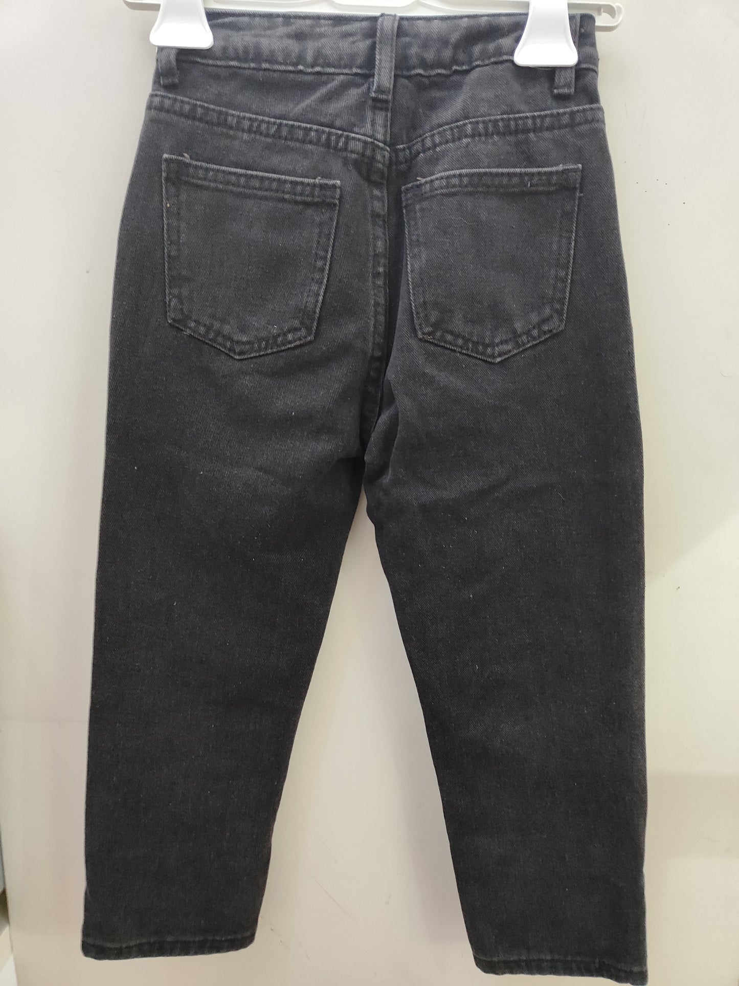 Jeans Bambina Neri con Patch e Strass Made in Italy – 4-14 Anni