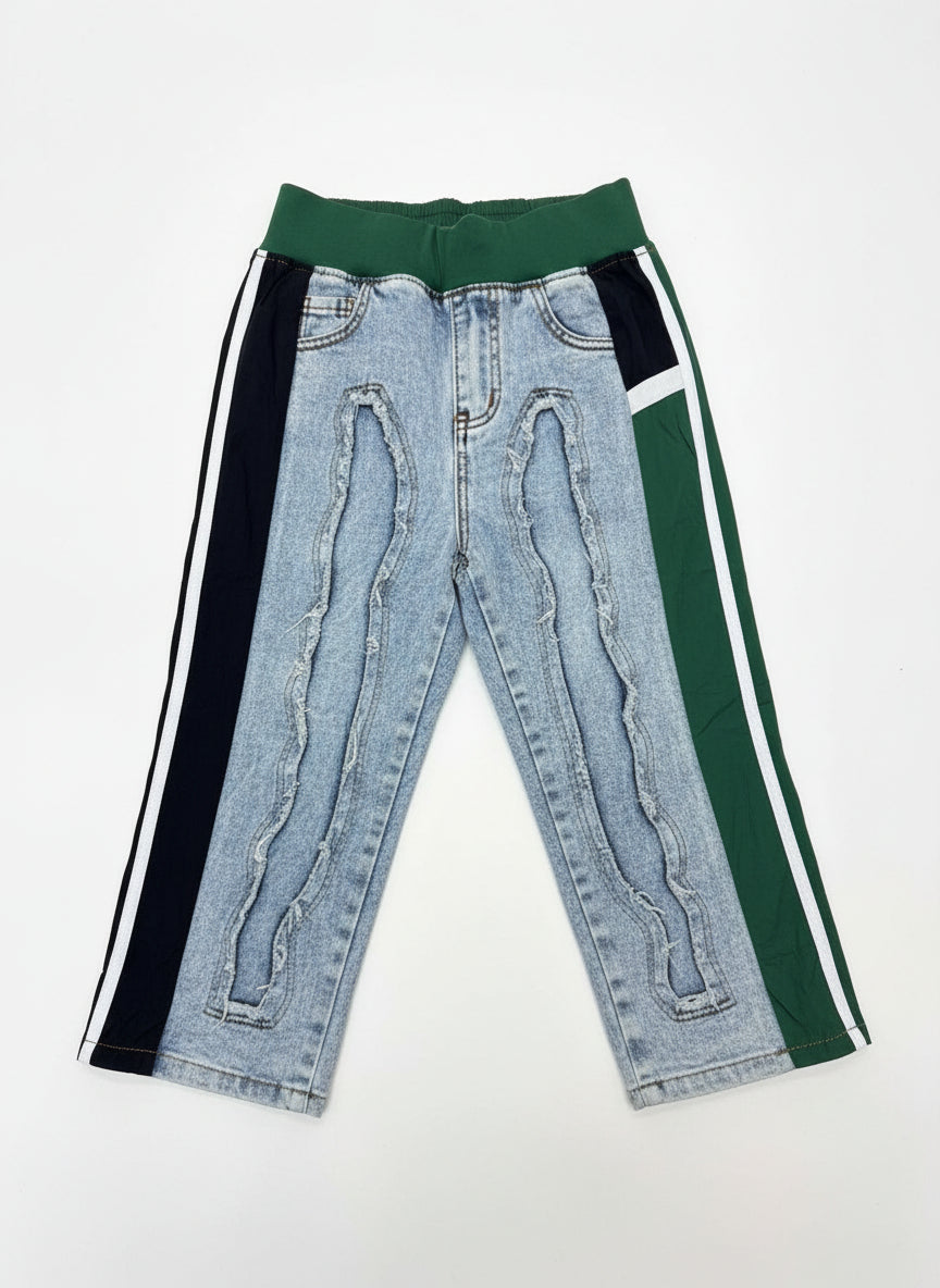 Jeans Bambina con Bande Laterali Made in Italy – Sportivi e Trendy