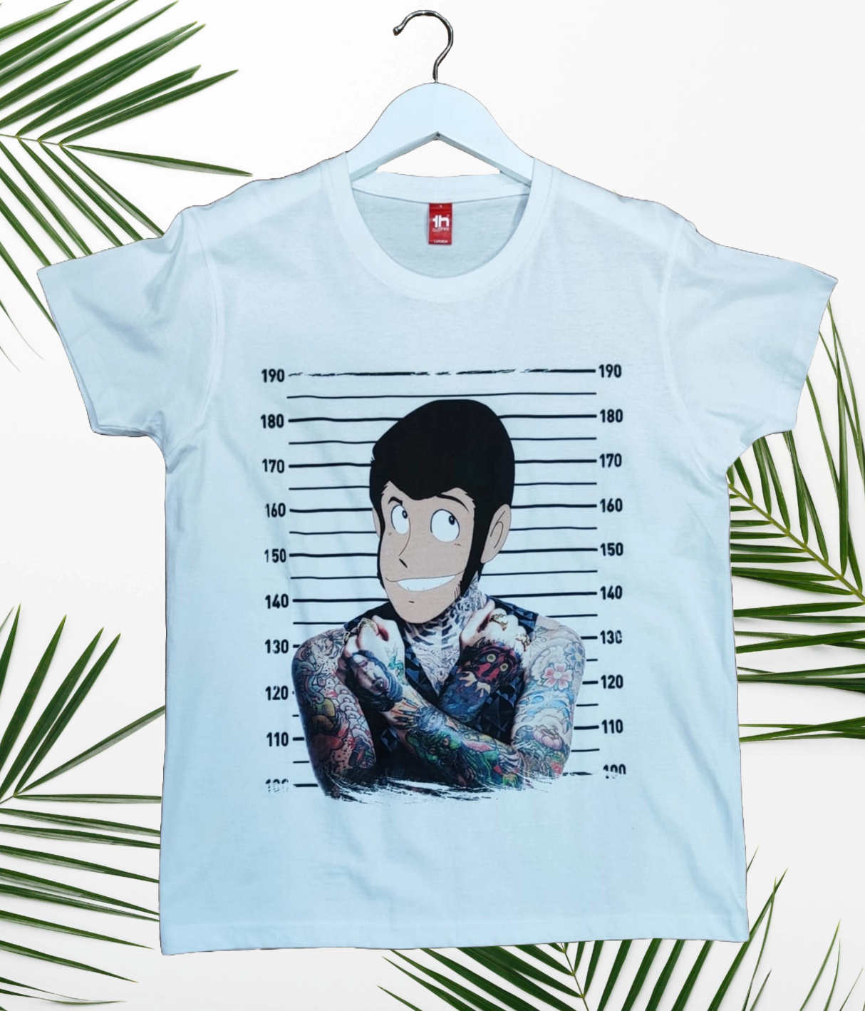 T-shirt Made in Italy con stampa Lupin Tatoo - dettaglio stampa