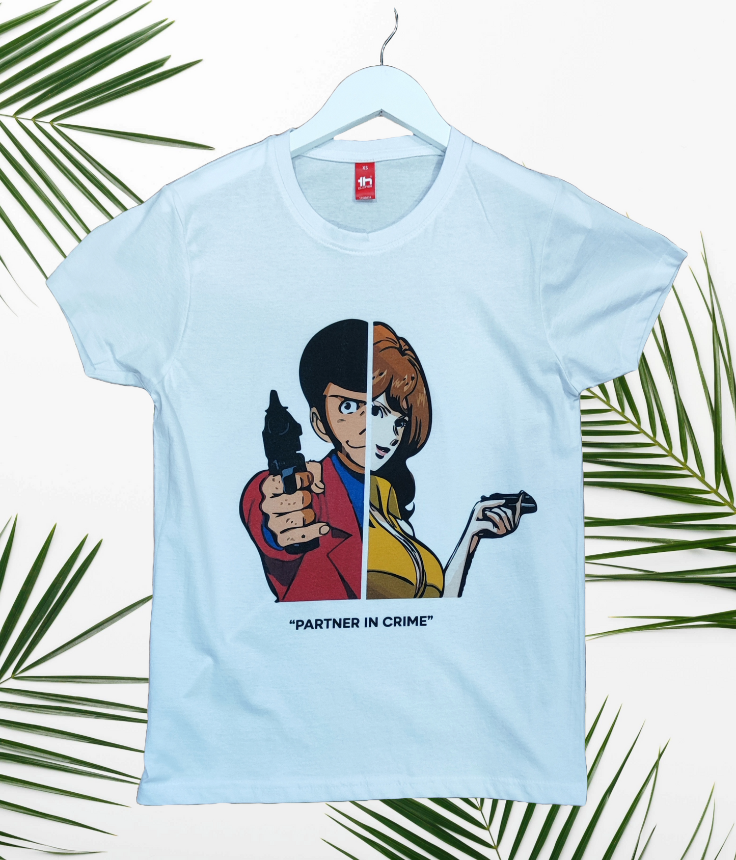 T-Shirt Made in Italy con stampa " LUPIN & FUJIKO" Partner in Crime