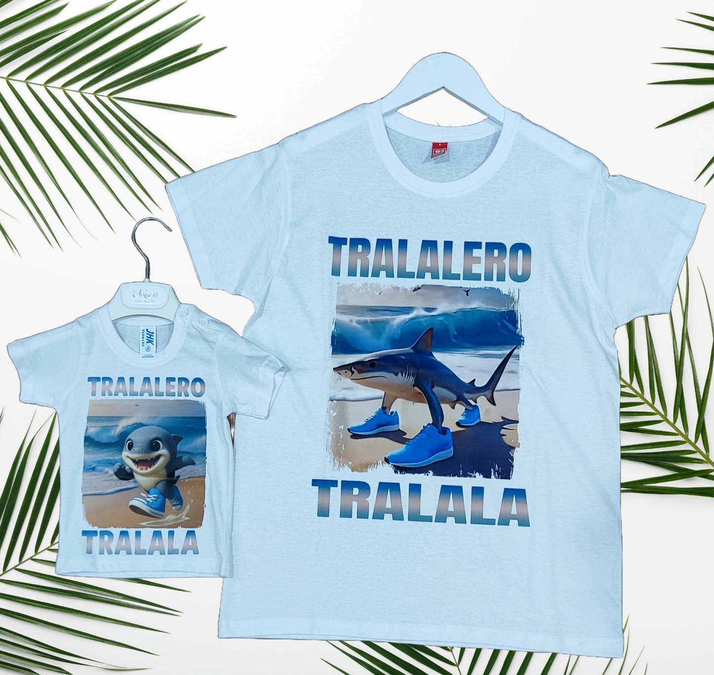 T-Shirt MiniMè da Bambini ed Adulti BrainRot "TRALALERO TRALALA " - Cotone 100% Made in Italy - T-Shirt Meme Virale
