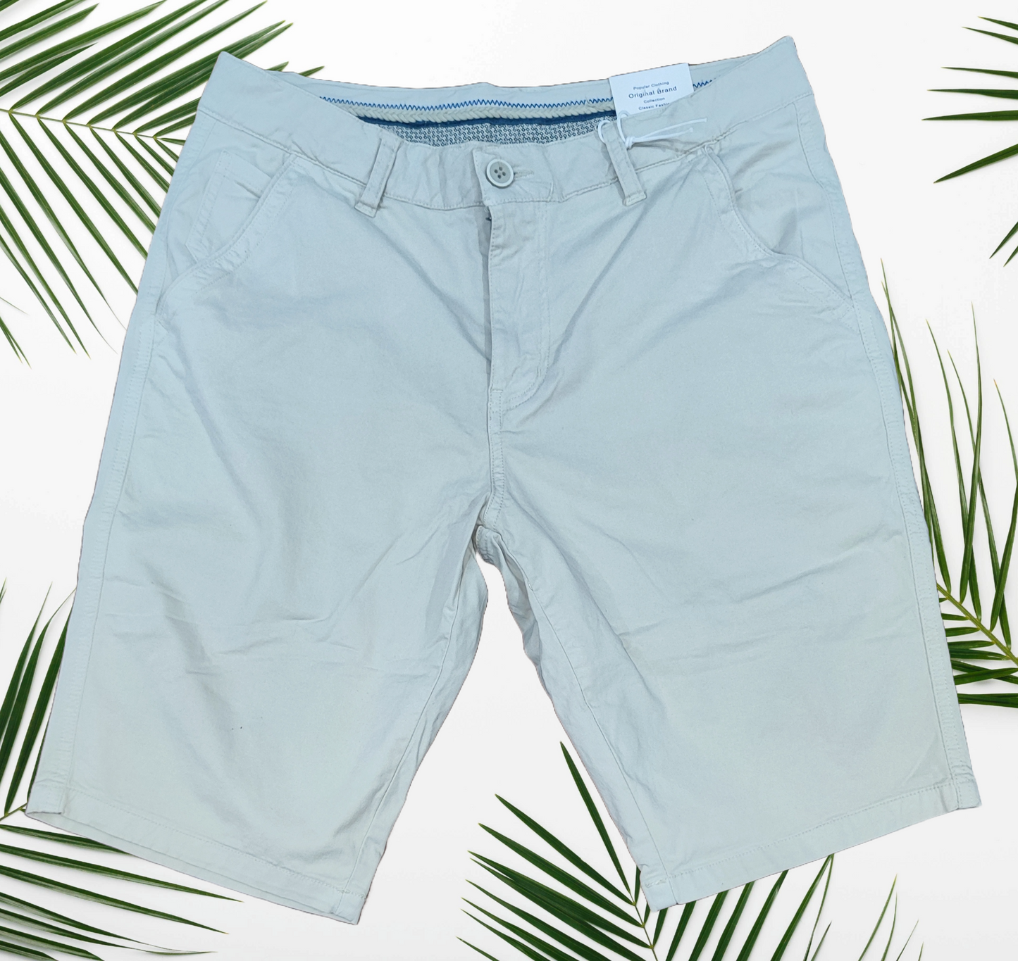 Pantaloncini Uomo in Cotone nei colori Bianco, Sabbia, Celeste, Blu navy Verde acqua e Marroncino - Comfort Estivo e Stile Quotidiano