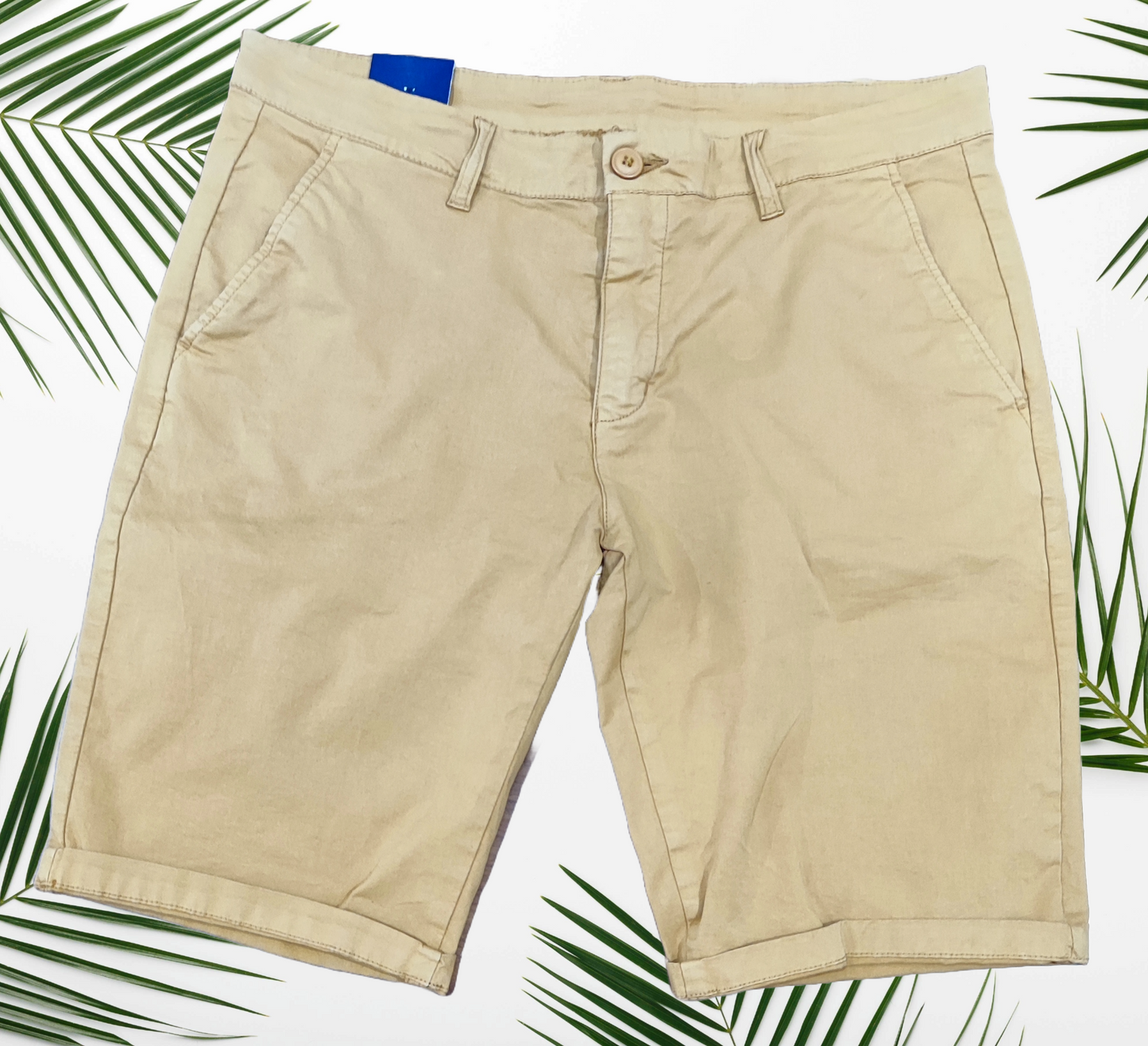 Pantaloncini Uomo in Cotone nei colori Bianco, Sabbia, Celeste, Blu navy Verde acqua e Marroncino - Comfort Estivo e Stile Quotidiano