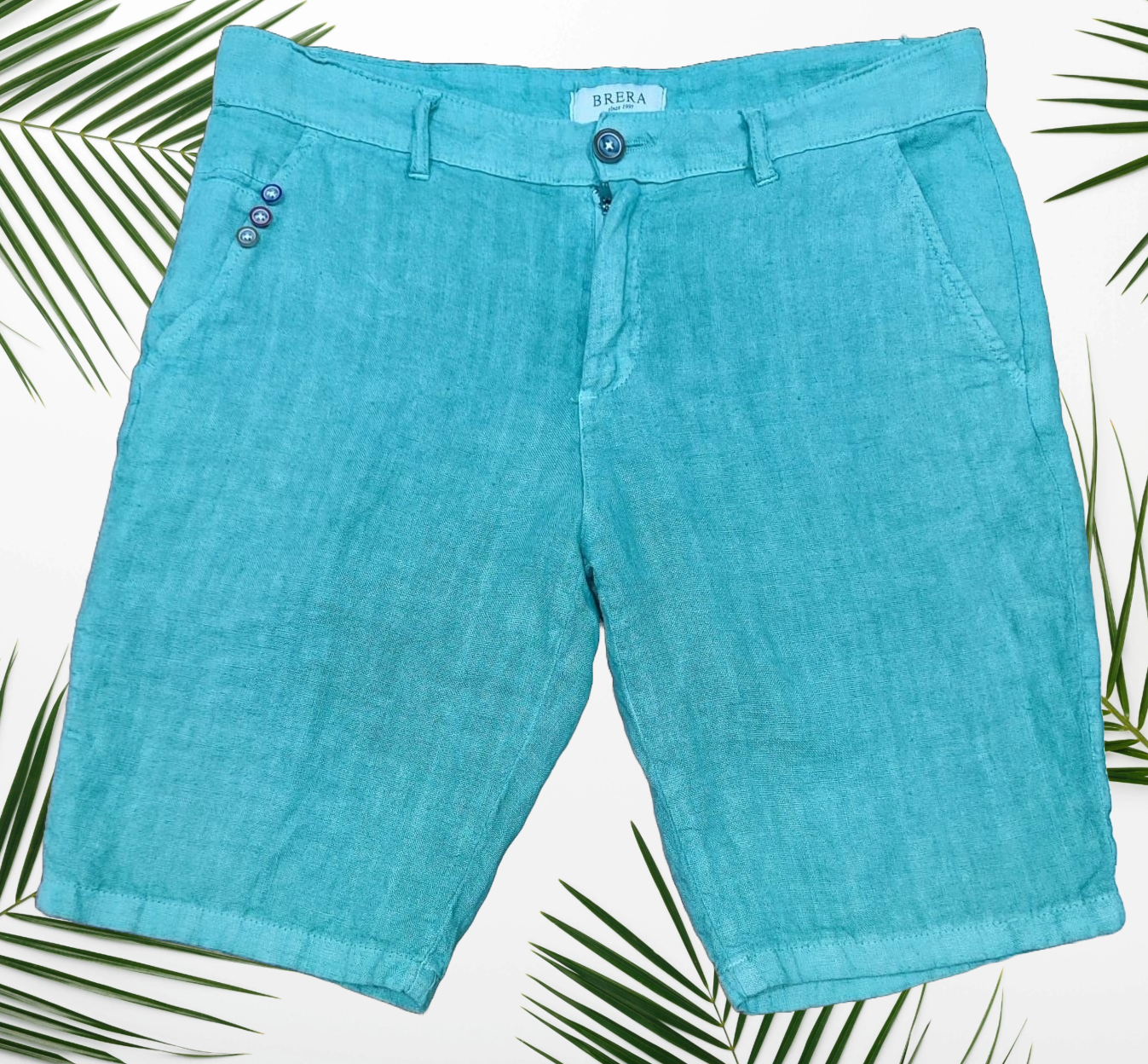 Pantaloncino Casual Uomo in Lino made in Italy, 3 Colori - Taglie 44 - 56