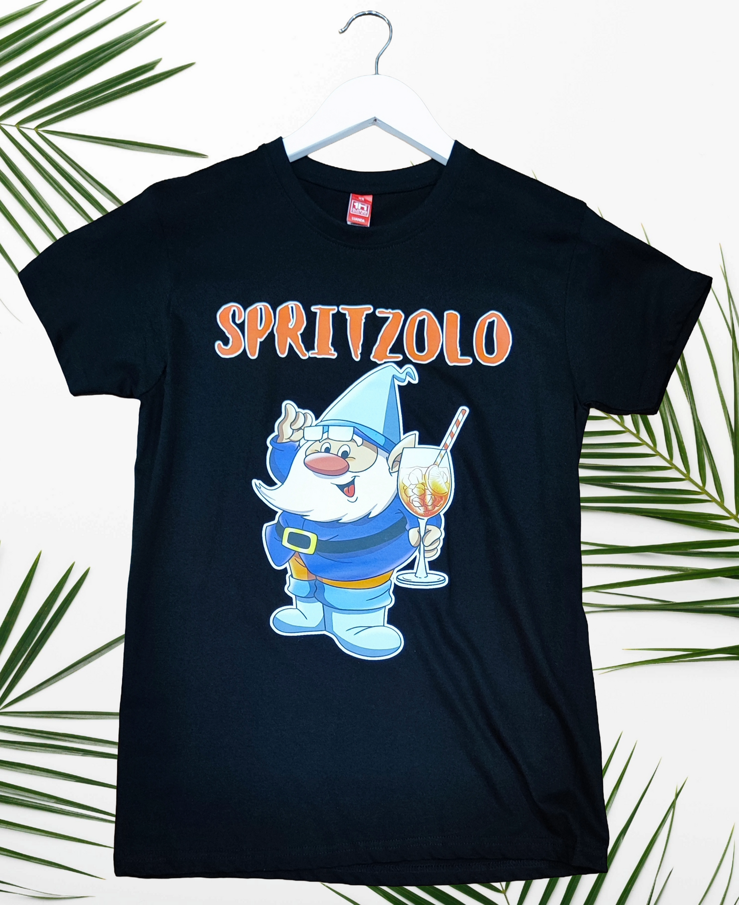 T-Shirt In Cotone Made In Italy – Stampa Gnomo “Spritzolo”
