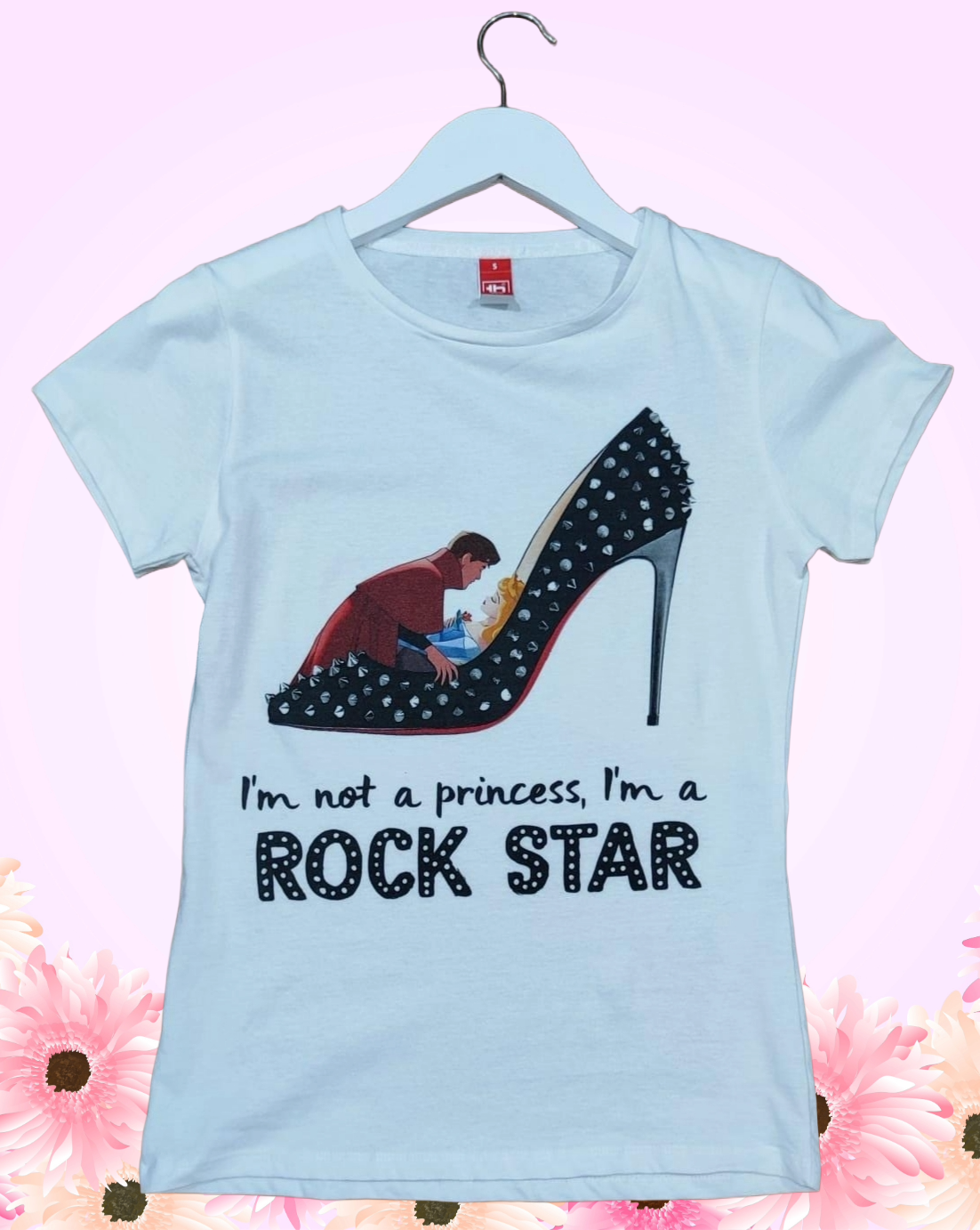 Maglietta Donna I'm Not a Princess I'm a Rock Star – T-shirt Bianca S-XXXL