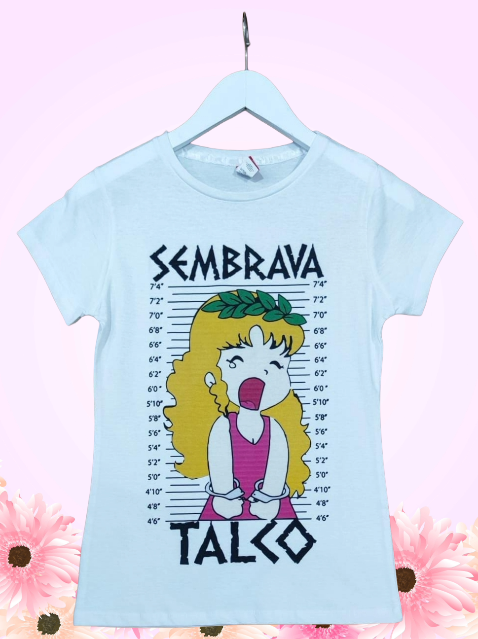 Maglietta Donna Bianca Pollon “Sembrava Talco” – T-shirt Divertente XS-XXXL