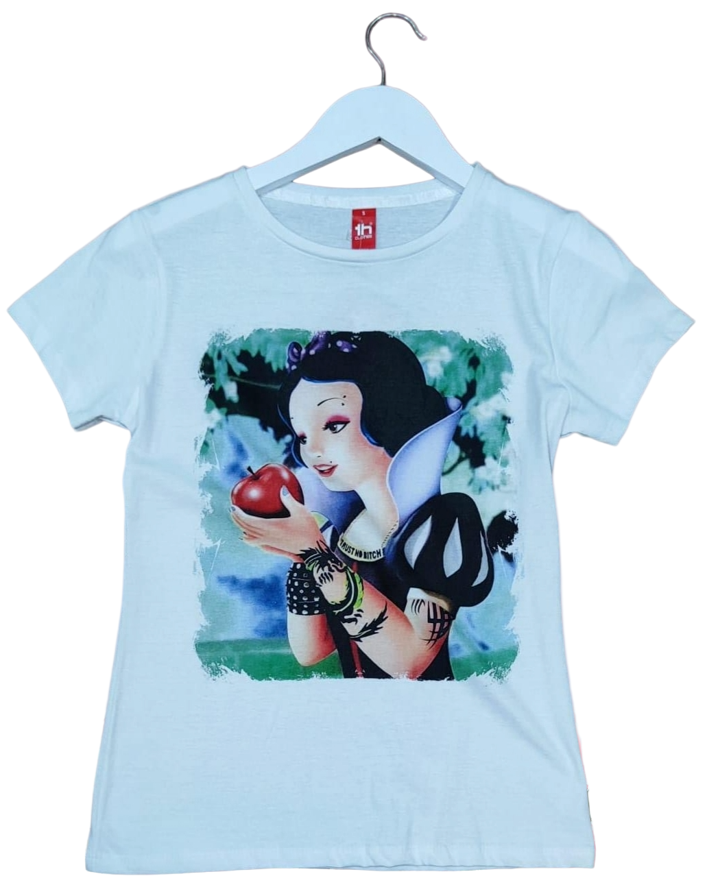 Maglietta Donna Bianca Biancaneve Tattoo – T-shirt Alternativa S-XXXL