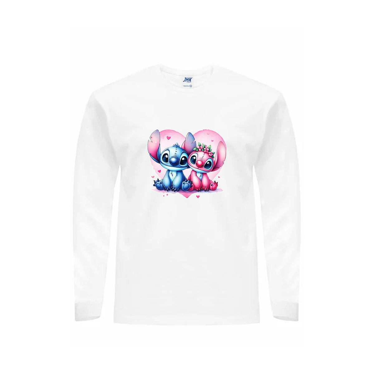 Maglia Manica Lunga Stitch Bianco Nero – Bambini e Adulti Made in Italy