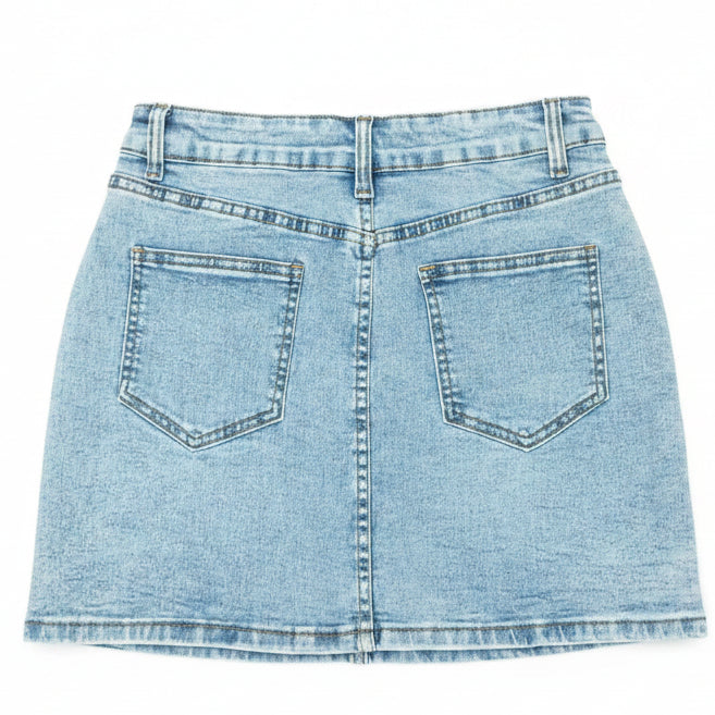 Gonna di Jeans Donna con Strass