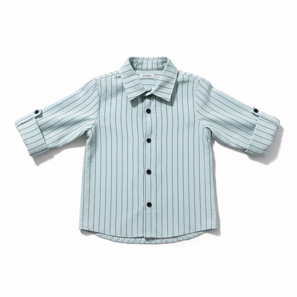 Camicia Bambino Misto Viscosa – Manica Regolabile Made in Italy