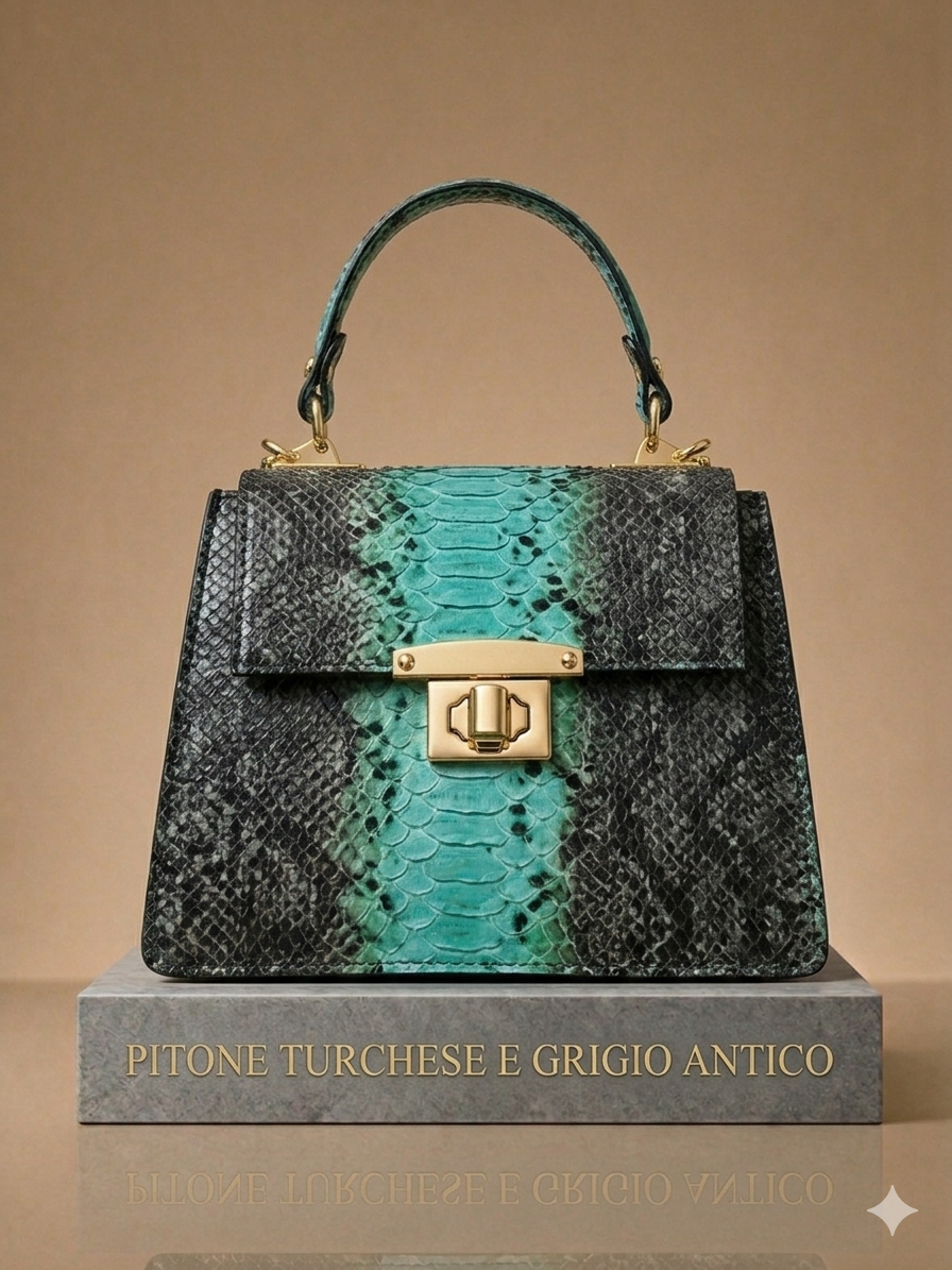 Borsa Pitonata in Vera Pelle Made in Italy – 12 Colori | Python Chic