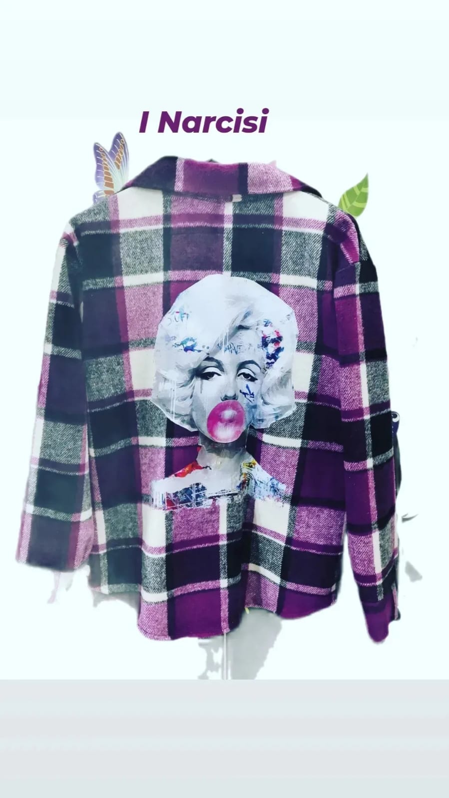 Camicia donna in flanella con stampa – fantasia esclusiva cartoon & casual-chic