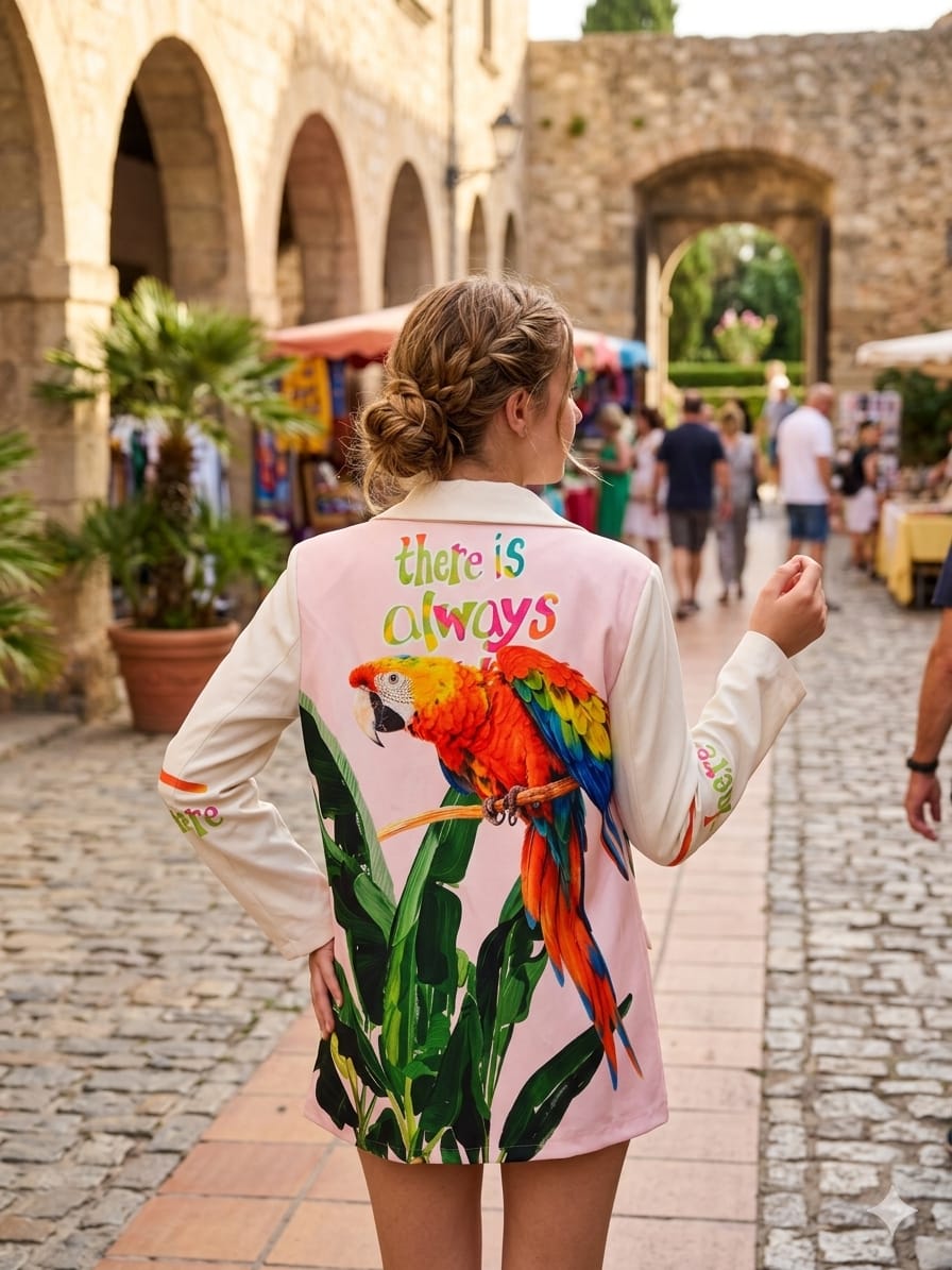 Blazer Donna con Stampa – Elegante e Versatile Made in Italy