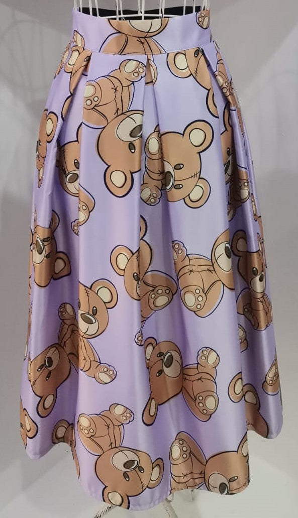 Gonna Mini ME' Viola con Stampa Teddy