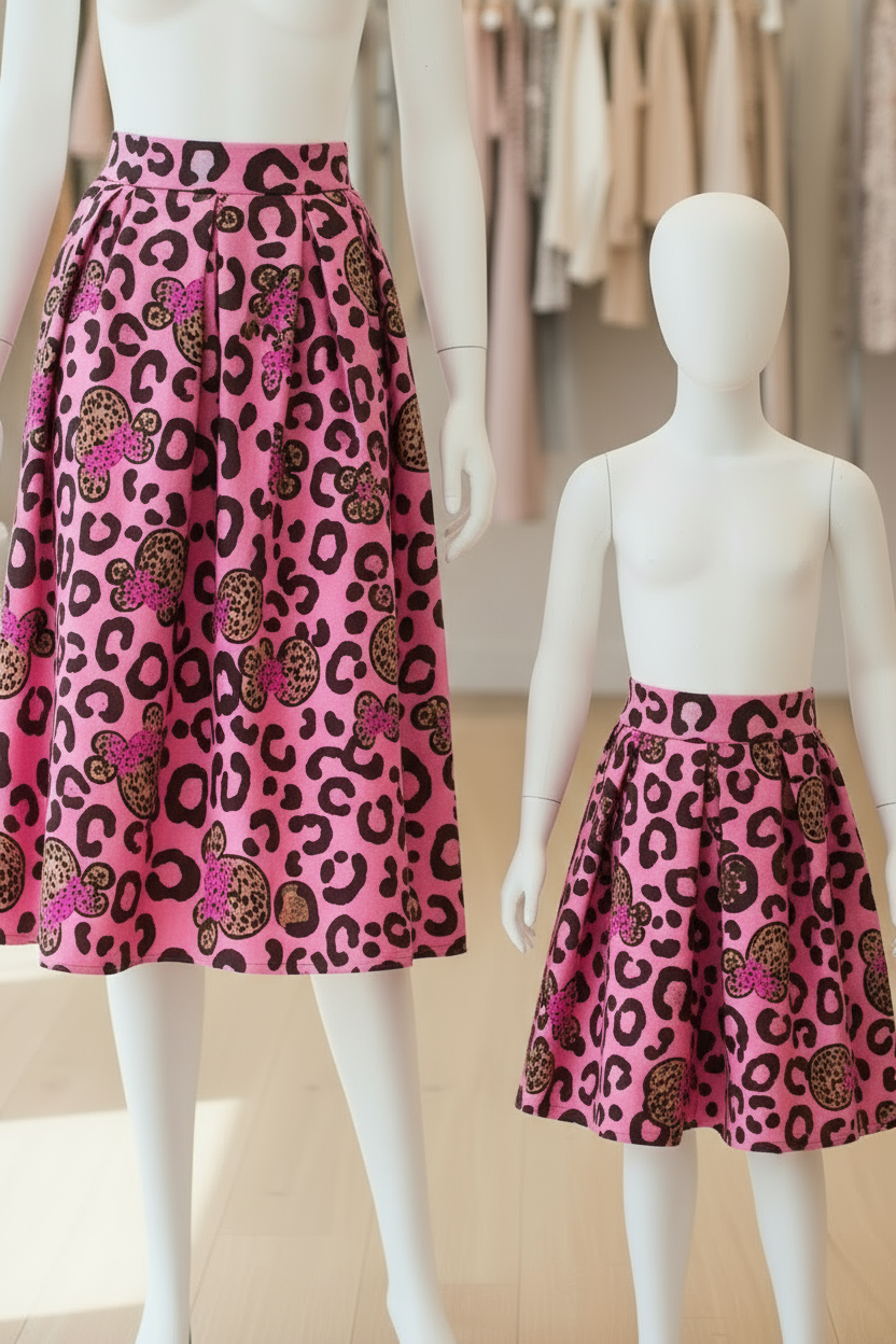 Gonna Mini ME' Rosa con Stampa Minnie Maculata