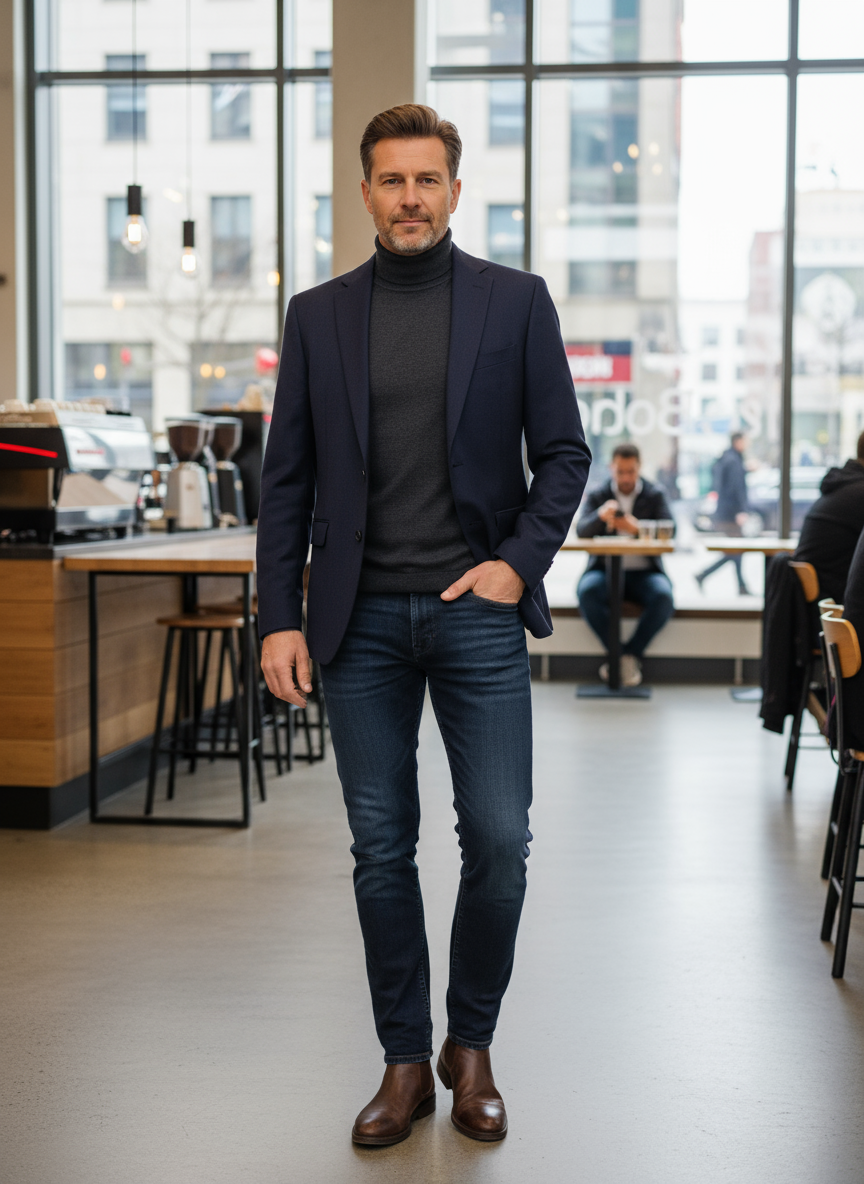 Dolcevita Nero Uomo – Maglia Invernale Classica