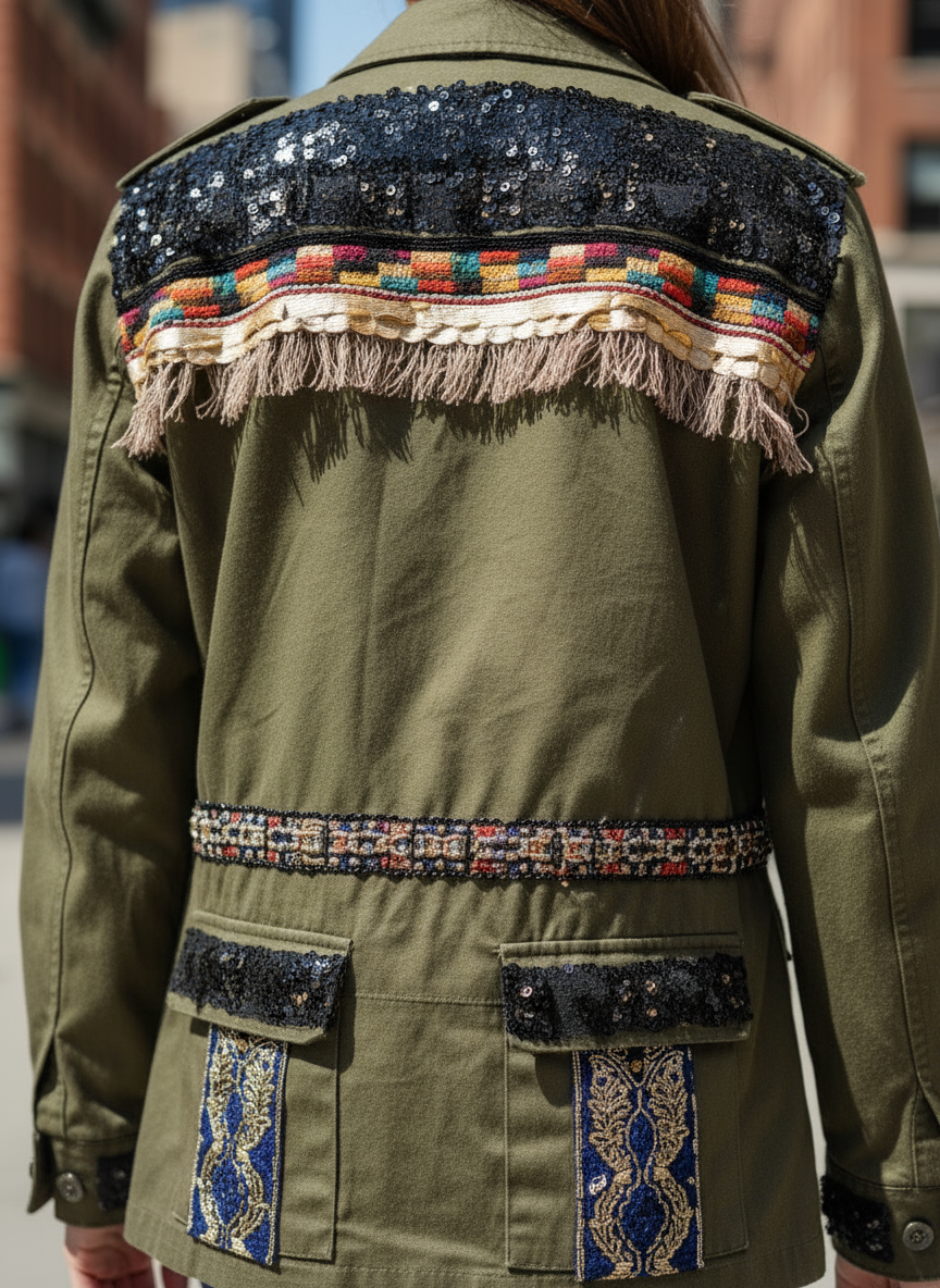 Giacca Militare Vintage Donna Personalizzata – Passamaneria Alta Qualità