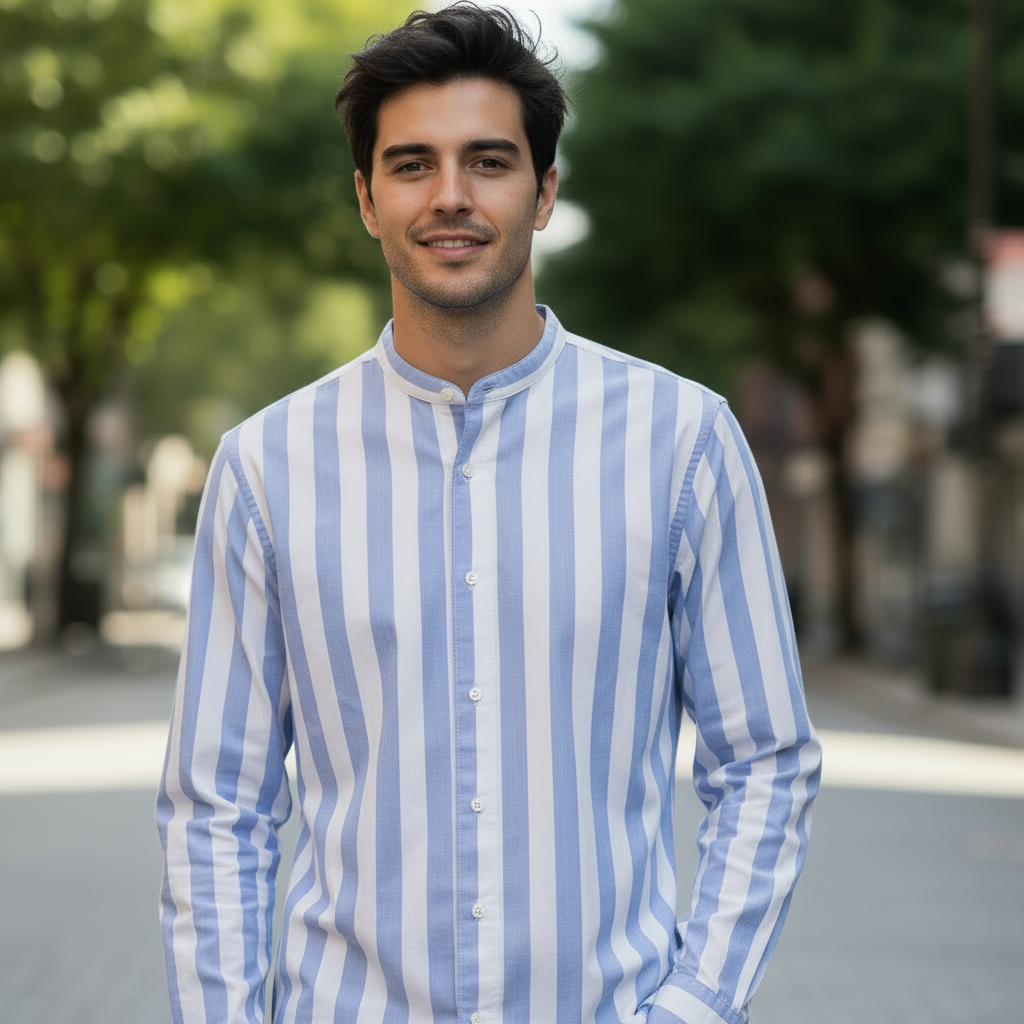 Camicia Uomo Cotone a Righe – 2 Colori Disponibili