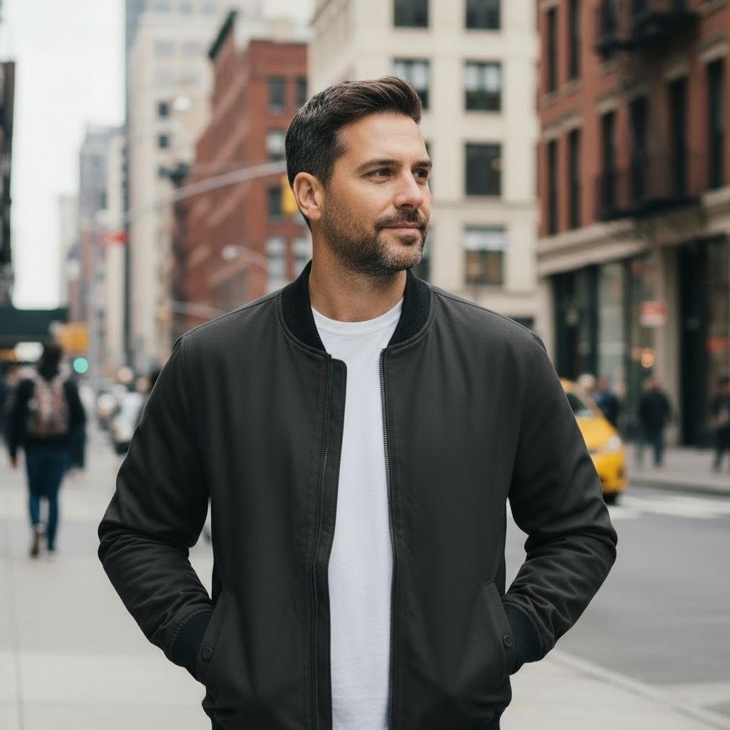 Giacchetto Ecopelle nero da Uomo