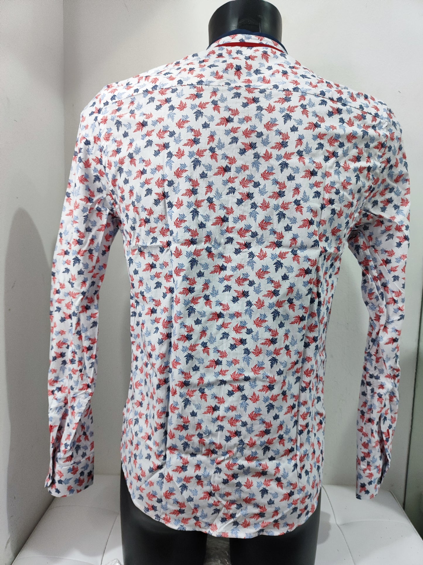 Camicia da Uomo con Colletto - Bianca con Fantasie