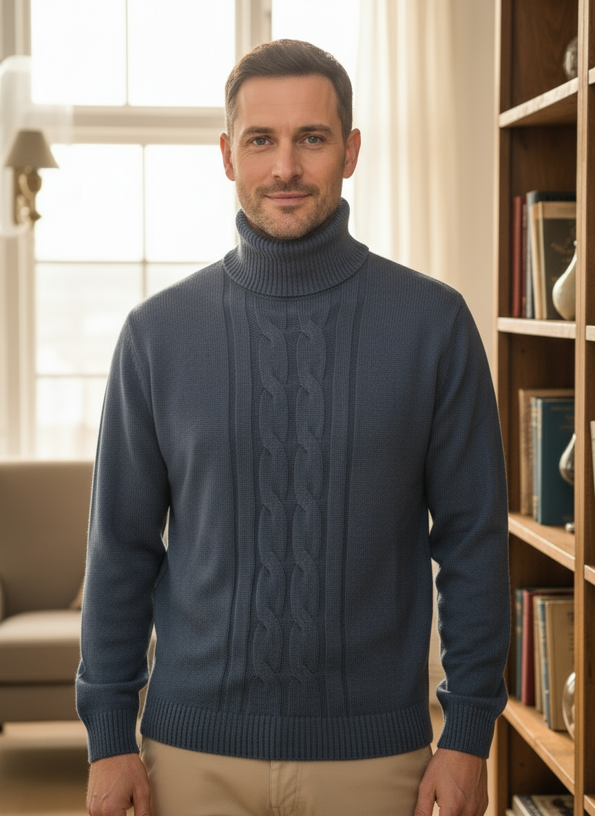 Maglione Dolcevita Uomo - Colore Blu