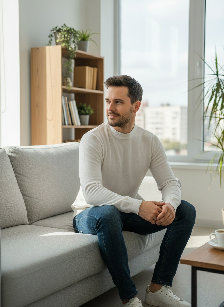 Lupetto Invernale Uomo a Manica Lunga, Caldo e Confortevole