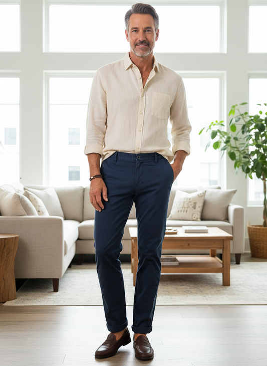 Pantalone Uomo con Microfantasia Invernale – Verde o Nero