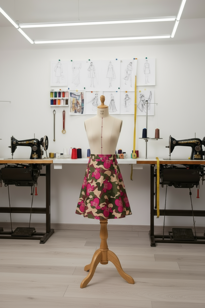 Gonna Mini Me Mimetica Stampa Minnie – Bambina e Adulti Made in Italy