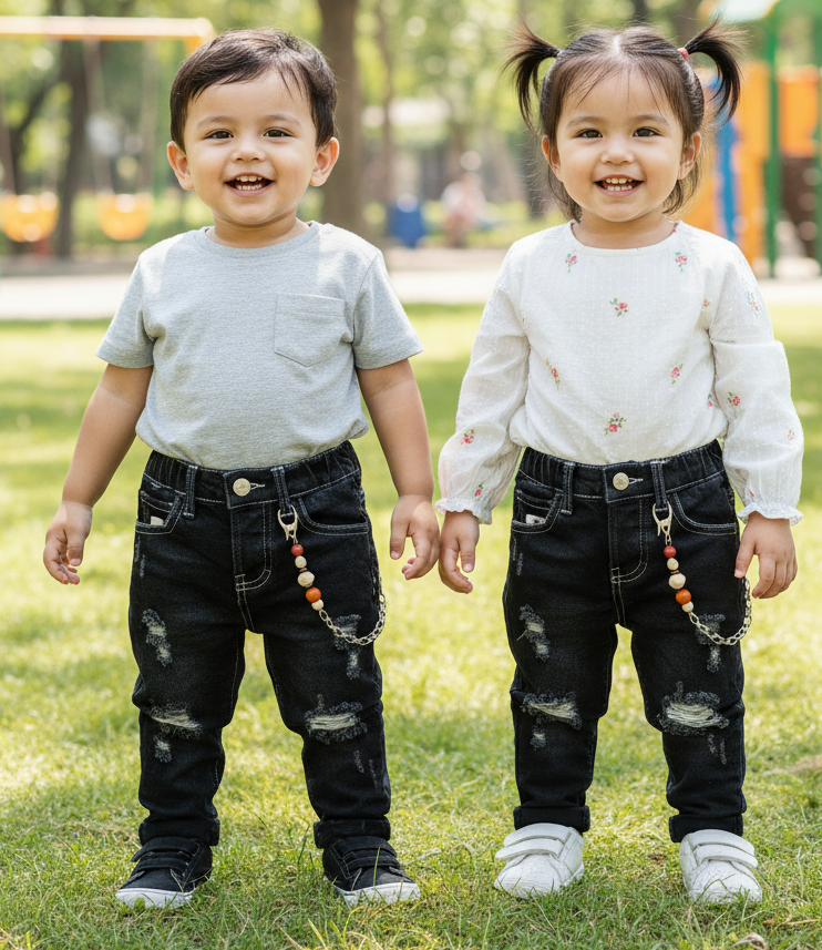 Jeans Baby Nero Made in Italy 12-36 Mesi – Comodi e Resistenti