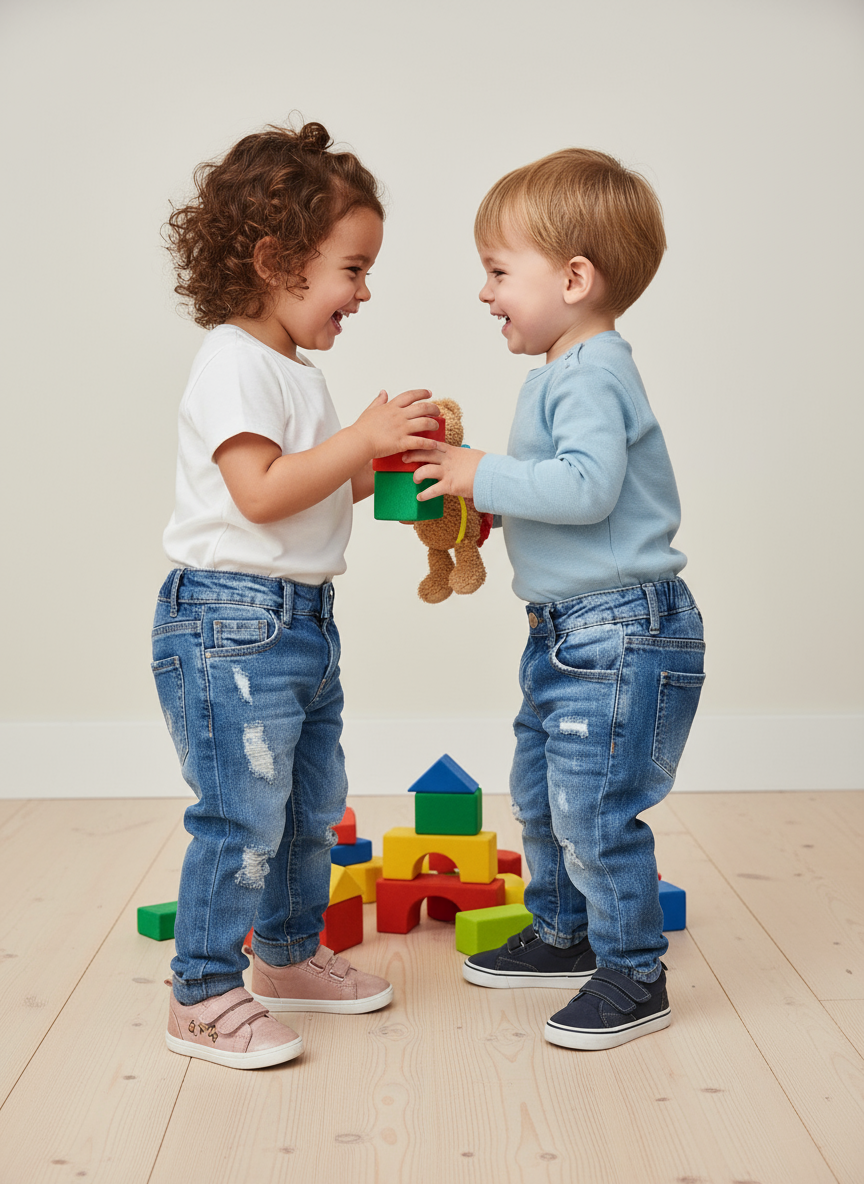 Jeans Baby in Denim Made in Italy – 12-36 Mesi Comodi