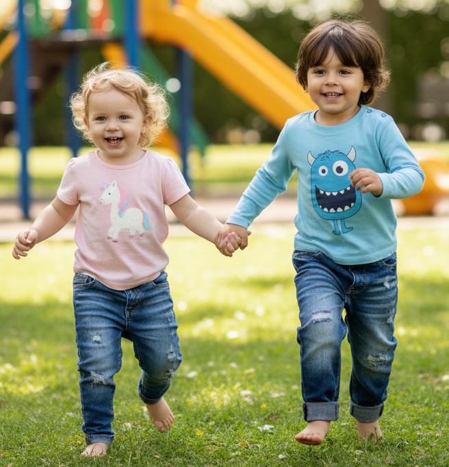 Jeans da Bambini Made in Italy in Denim - da 4 anni a 14 anni