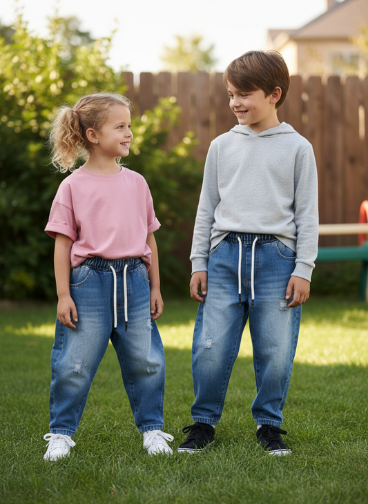 Jeans Bambini Classici Made in Italy – 4-14 Anni Versatili