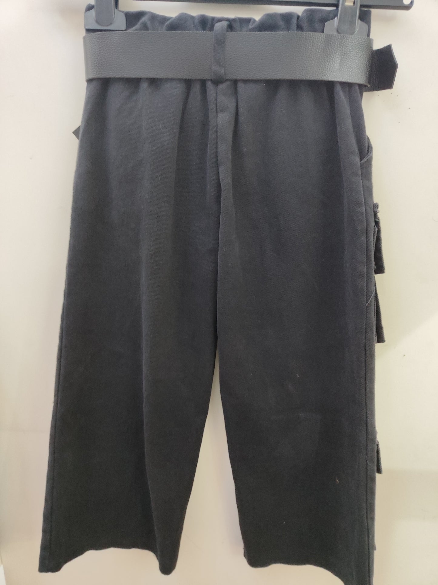 Pantaloni Cargo Invernali Bambina Neri Made in Italy – 4-14 Anni