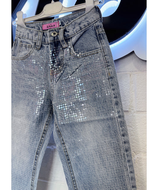 Jeans da Bambina Pailettato