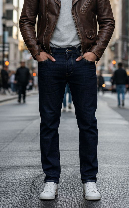 Jeans blu scuro slim-fit da Uomo