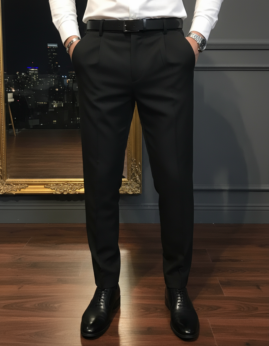 Pantalone Nero classico da uomo