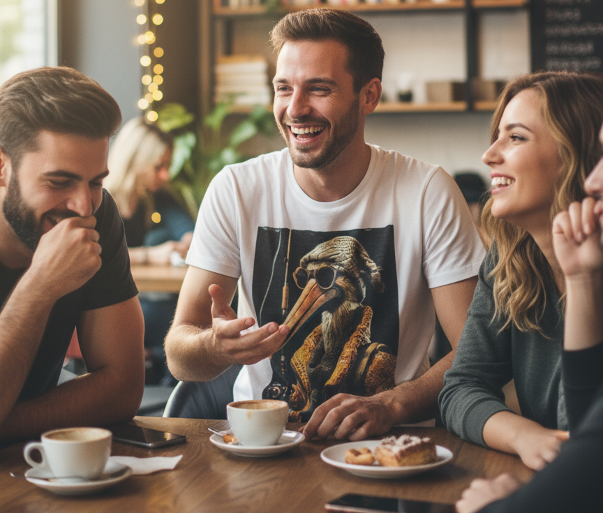 T-shirt Made in Italy con stampa patch