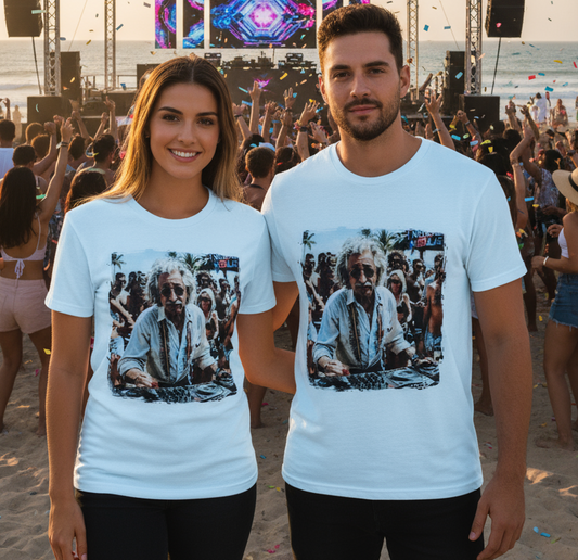 T-Shirt Made in Italy con stampa " DJ EINSTEIN "