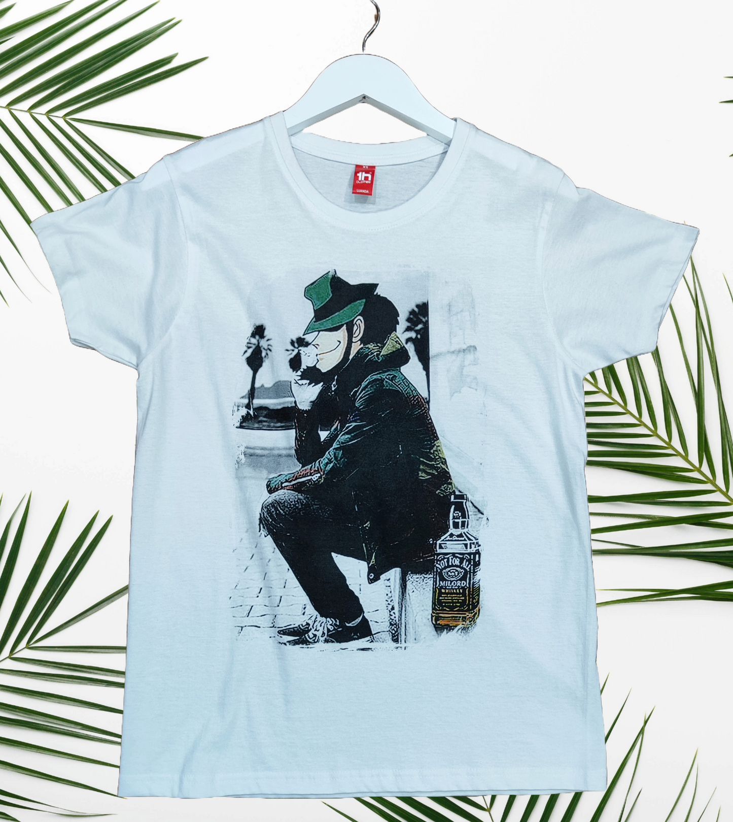T-Shirt Made in Italy con stampa "JIGEN DRUNK"