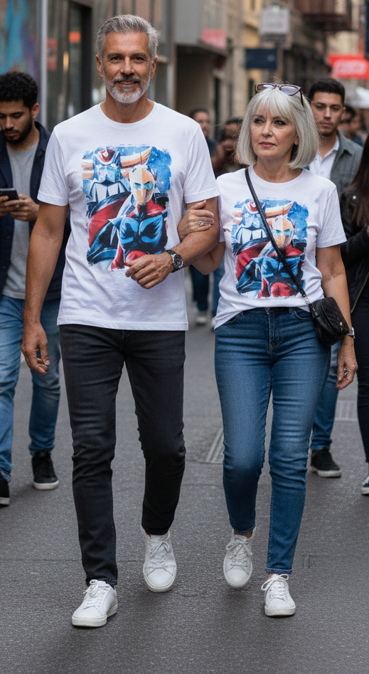 T-shirt Made in Italy con stampa "GOLDRAKE"