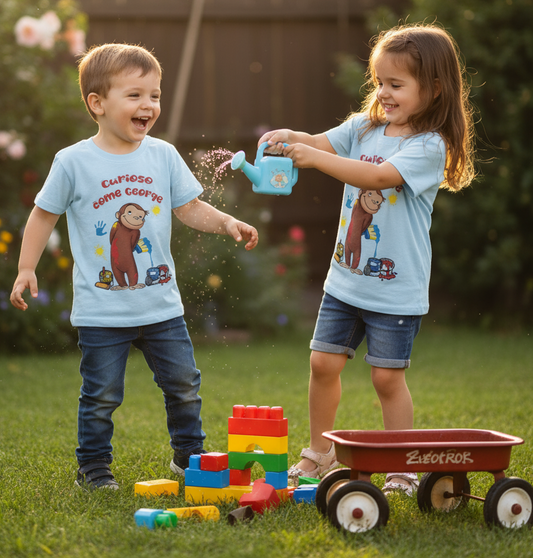 T-Shirt Made in Italy con stampa " CURIOSO COME GEORGE"