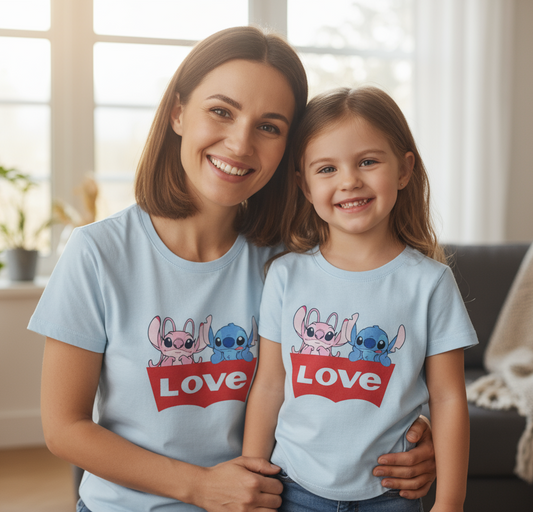 T-Shirt Mini Me Lilo & Stitch – Bambini e Adulti Made in Italy Disney