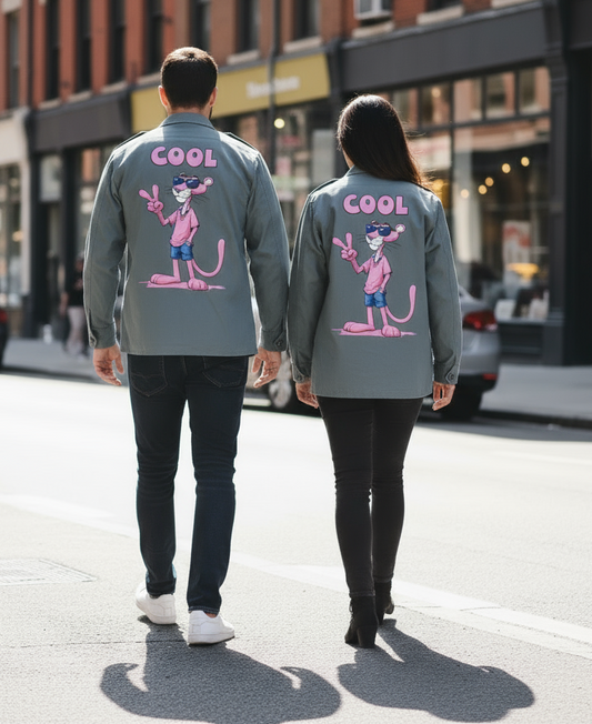 Camicia Militare Vintage Pantera Rosa – Stampa Pop Art