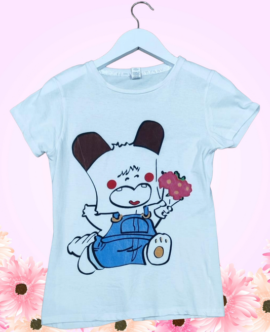 Maglietta Donna “Spank con Mazzo di Fiori” - T-Shirt Estiva Made in Italy