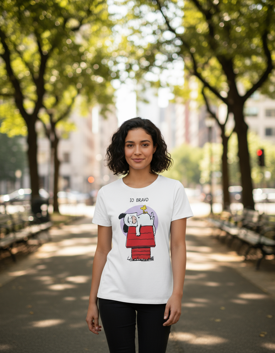 Maglietta Donna Io Bravo con Spank – T-Shirt Umoristica Made in Italy XS-XXXL