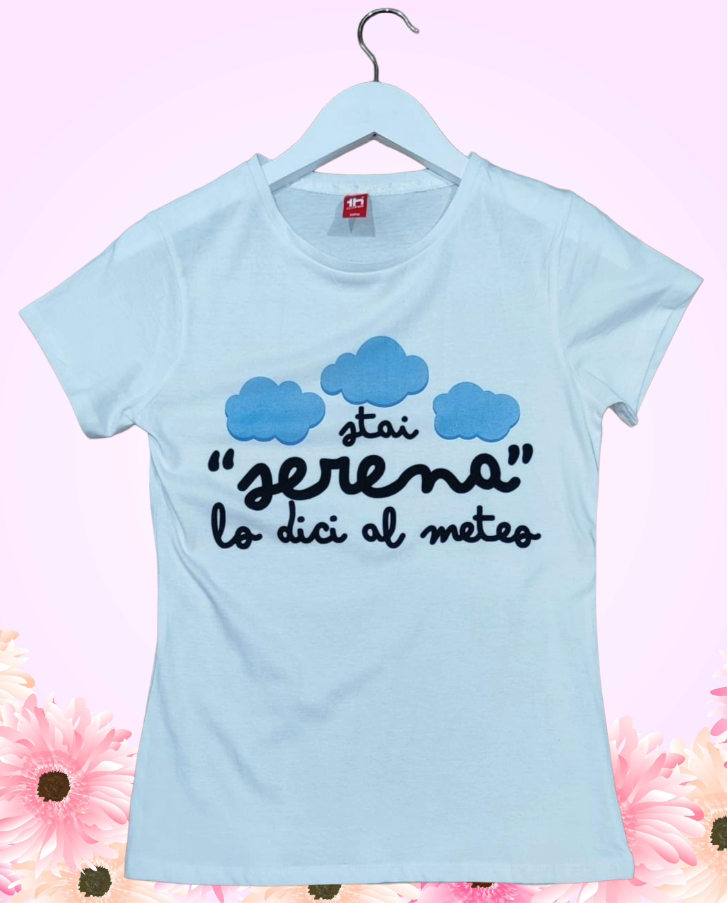 Maglietta Donna Bianca “Stai serena lo dici al meteo” – T-shirt Divertente XS-XXXL