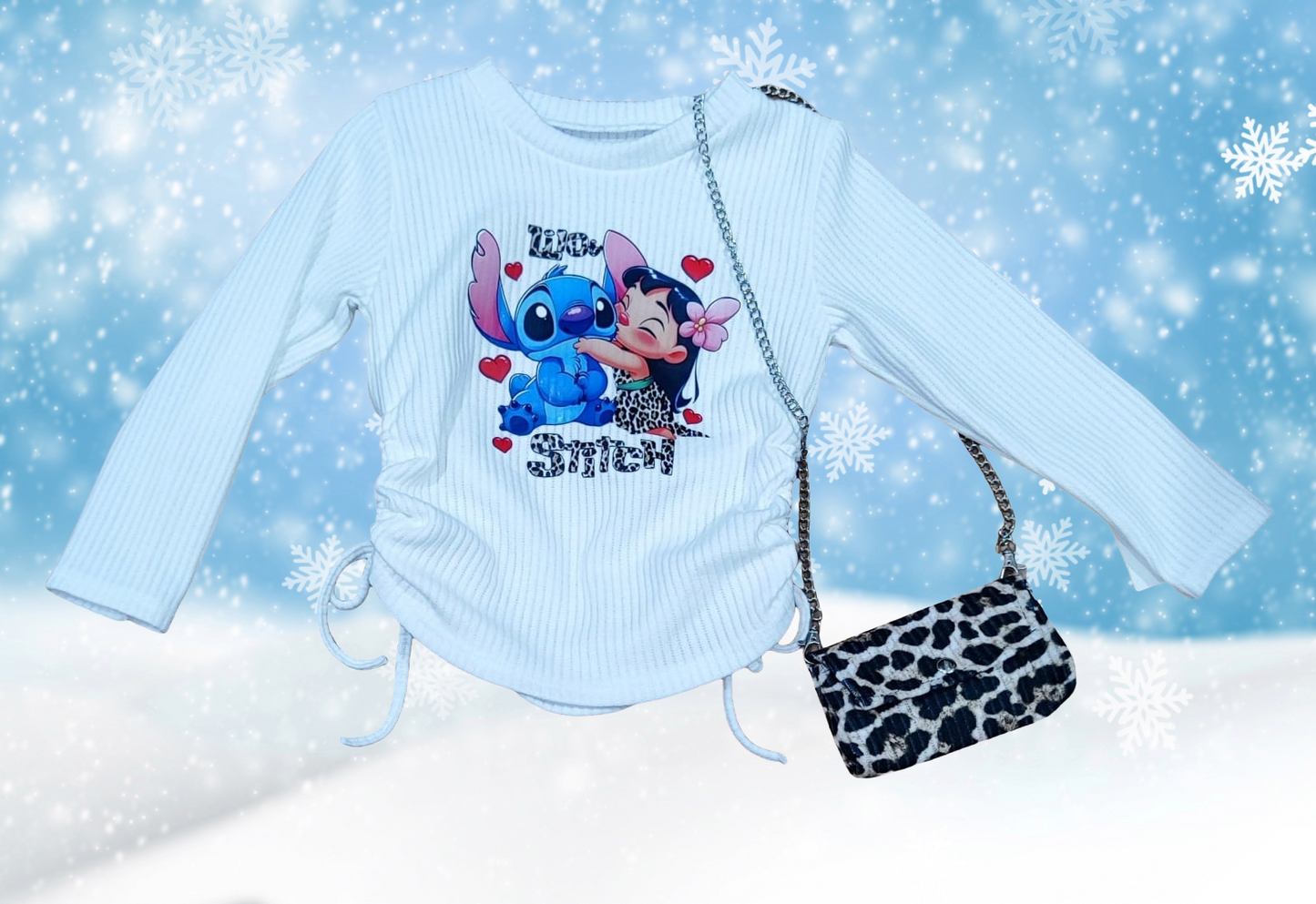 Maglia Bambina Lilo e Stitch con Borsetta – Costine Made in Italy